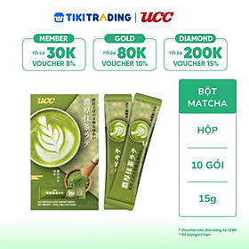 Bột Trà Xanh Matcha Latte Ucc Hộp 15g x 10 gói