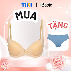 [MUA ÁO TẶNG QUẦN] Áo ngực có gọng mút vừa T-Shirt smothie iBasic BRAW130 - Hồng da nhạt - 32B