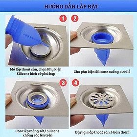 3 cái ĐẬY CỐNG THOÁT NƯỚC - VÒI RỬA CHÉN SILICON XANH NGĂN MÙI THÔNG MINH