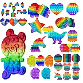 Đồ Chơi Bóp Tay Xả Stress Nhiều Màu Sắc Đôc Đáo 2021pop it fidget toy giá