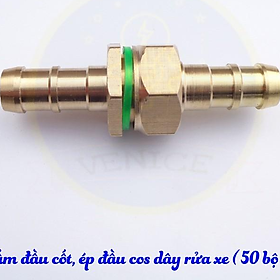 Mua Bộ ép đầu dây máy rửa xe  (đầu đực + cái + áo ép) - Đuôi chuột phi 8mm - Cỡ ren 13 mm