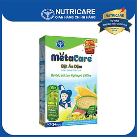 Bột ăn dặm Nutricare Metacare Bò đậu hà lan ngô ngọt & olive 200g