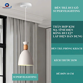 Đèn treo trần nhà SuperVilighting trang trí bàn ăn phòng ngủ phòng khách đầu giường THAGOGIUA-E27