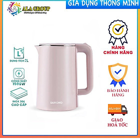 Mua Ấm đun siêu tốc SAMONO SW-EKP13 - 1500W 2 Lít với hai lớp chống nhiệt - Hàng chính hãng