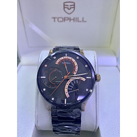 ĐỒNG HỒ TOPHILL TV007G.S0152 Nam dây thép 316L máy quartz kính Sapphire Size 43mm