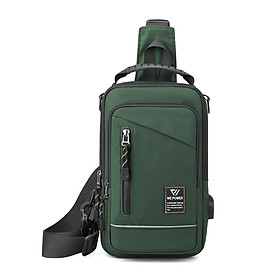 Túi đeo chéo vai nam tích hợp cổng sạc USB đa năng nhiều ngăn đựng vải cao cấp chống nước chống trộm thời trang 5807