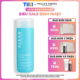 Sữa rửa mặt trị mụn và se khít lỗ chân lông Paula’s Choice Clear Pore Normalizing Cleanser 177 ml