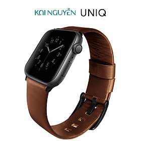 Mua Dây UNIQ Mondain Genuine Leather Strap dành cho Apple Watch Series 1 2 3 4 5 6 7/SE- Hàng chính hãng