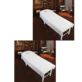 2x Ultra Soft Massage SPA Bed Mattress Skirt with Hole SPA room Beauty Salon
