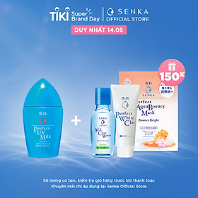Kem Chống Nắng Dạng Sữa Senka Perfect UV Milk SPF 50+, PA++++ 41095 (40ml)