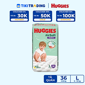 Tã quần Huggies Airsoft size L gói 36 miếng