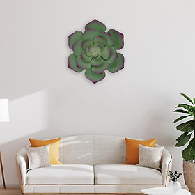 Iron Succulent Wall Decor  Bedroom Living Room Sculpture Dark green