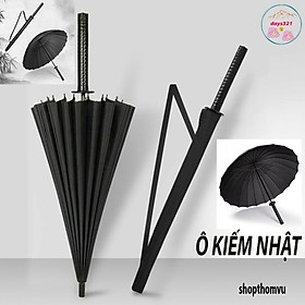Mua (RẺ NHẤT THỊ TRƯỜNG) Ô dù che mưa katana hạn chế nắng cán giả kiếm nhật  ô 16 nan/24 nan cực bền chắc màu đen
