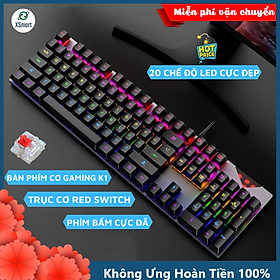 Bàn Phím Cơ Gaming Cao Cấp XSmart K1 Có 20 Chế Độ Nháy LED RGB Cực Đẹp