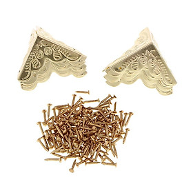 20Pc Vintage Decorative Jewelry Wooden Box Corner