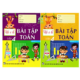 Sách - Combo Vở Ô Li Bài Tập Toán Lớp 4 - Quyển 1 + 2 (Dùng Chung Cho Các Bộ SGK Hiện Hành)