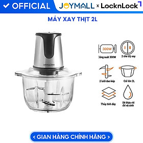Máy Xay Thịt 2 Lưỡi Dao Kép Lock&Lock EJM171 (2 Lít - 300W) - Hàng Chính Hãng