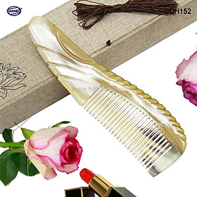 Lược sừng xuất Nhật (Size: M - 16,5cm) COH152 - khía đuôi thon nhỏ gọn – Chăm sóc tóc