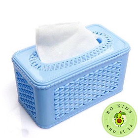 Mua Hộp đựng giấy ăn  khăn giấy giả mây chữ nhật nhựa Việt Nhật tiện lợi (MS: 2734) Đựng Giấy để Bàn Ăn nhà hàng