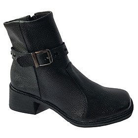 Giày Boot Nữ Cổ Cao Da Bò Thật BIGGBEN Cao 4 phân BON9