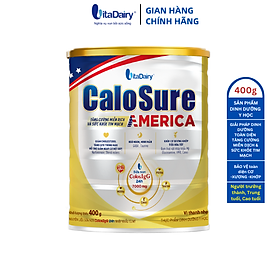 Sữa bột Calosure America 400g hỗ trợ tim mạch, phòng chống đột quỵ, bảo vệ cơ xương khớp vị thanh nhẹ  - VitaDairy