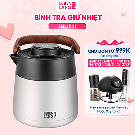 Bình pha trà giữ nhiệt inox 304 có lõi lọc trà Lebenlang LBL3031, dung tích 1000ml - hàng chính hãng 