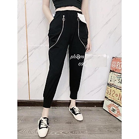 Quần jogger nữ cá tính có khóa túi