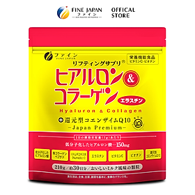 Bột uống Hyaluron & Collagen FINE JAPAN hạn chế lão hóa da gói 210g