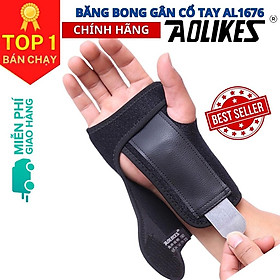 Băng nẹp bong gân cổ tay Chính Hãng Aolikes AL1676 1676 Hỗ trợ chấn thương tay tập Gym