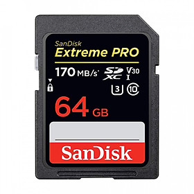 Thẻ nhớ SDXC SanDisk Extreme Pro U3 V30 1133x 64GB SDSDXXY-064G-GN4IN 170MB/s - Hàng Chính Hãng