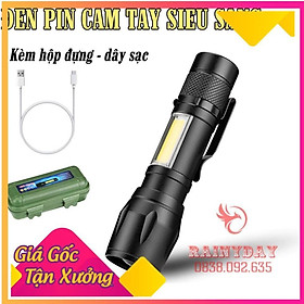 Mua Đèn pin siêu sáng mini bin sạc điện usb bóng led xpe cob có zoom chống nước cầm tay chuyên dụng ..