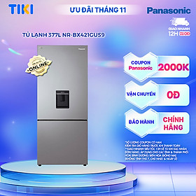 Mua  Giao hàng Toàn quốc  Tủ lạnh Panasonic Ngăn đông mềm diệt khuẩn 377L NR-BX421GUS9 - Tiết kiệm điện với bộ đa cảm biến Econavi - Mặt thép - Hàng chính hãng