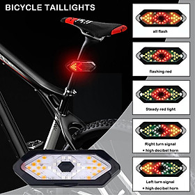 Đèn tín hiệu xe đạp có còi, xi nhan báo Bike Blinker Hinten Bike Licht LED