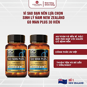 Bộ Sản Phẩm 2 Hộp Viên Uống Tăng Sinh Lý Nam New Zealand Go Man Plus 30 Viên | Giúp Tăng Cường Sinh Lực, Sinh Lý Ở Nam Giới - Nhập Khẩu Chính Hãng