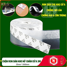 Cuộn Ron Dán Che Khe Cửa,Chân Cửa HT SYS - Lớp Keo Dán 3M Chống Nước - Chống Gió Lùa - Chống Ồn - Bụi Bẩn - Ngăn Côn Trùng - Cuộn 25mm/35mm/45mm Dài 2 Mét
