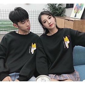 Áo đôi hoodie, áo thu đông dài tay màu hồng nam nữ