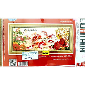 Mua Tranh thêu chữ thập cửu ngư quần hội 223039 (127x55cm) chưa thêu dlh