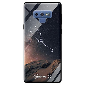 Ốp kính 12 cung Hoàng Đạo cho Samsung Galaxy Note 9 Taurus - Hàng chính hãng