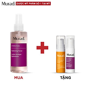 Toner cấp ẩm Murad Hydrating Toner 180ml Tặng Vita-C Glycolic Brightening Serum 5ml + Revitalixir Recovery Serum 5ml