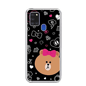 Ốp lưng điện thoại SAMSUNG GALAXY A21S - Silicon dẻo - 0121 BROWN04 - Hàng Chính Hãng