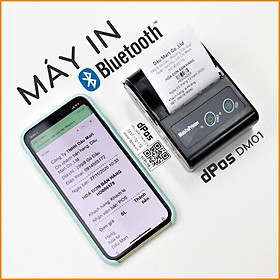 Máy in hóa đơn Bluetooth dPos DM01 in thẻ cào ViettelPay Pro, Bill Kiotviet, Sapo, Loyverse | Tiki