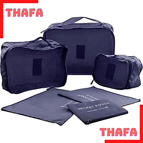 Combo 6 Túi Đựng Đồ Du Lịch Chống Thấm Nhiều Kích Cỡ Tiện ích - Hàng Chính Hãng THAFA
