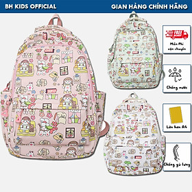 Balo Nữ Ulzzang BH Kids đi học, đi chơi, sức chứa lớn, họa tiết hoạt hình Nhật Bản dễ thương - CH117