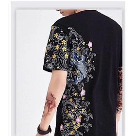 Áo thun nam nữ Unisex Cá Chép mùa xuân độc lạ Áo thun nam tay lỡ màu đen trắng Trumunisex aothununisex aophongnam