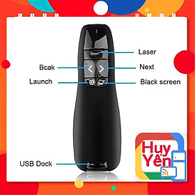 Mua Cao cấp   Bút Trình Chiếu Slide R400 PowerPoint Laser 2.4G. Bút Chỉ Máy Chiếu Màu Đen  Nút Ấn Nhạy  Độ Bền Cao