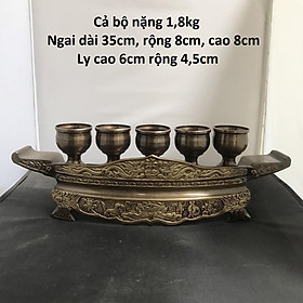 Bộ ngai 5 ly bằng đồng cao cấp MS750a