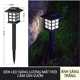 Đèn Led năng lượng mặt trời cắm sân vườn vỏ nhựa ABS