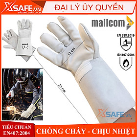 Mua Bao tay hàn Mallcom F234 - Găng tay hàn chịu nhiệt hàn tig  da bò  mềm mại  độ khéo léo cao  không gây hầm bí