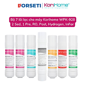 Combo 7 lõi lọc nước Korihome hàng chính hãng dùng cho máy lọc nước Korihome WPK-928, WPK-903, WPK-906, WPK-908,...