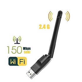 Bộ chuyển đổi WiFi Mini 150Mbps Bộ chuyển đổi WiFi Card không dây LAN MT7601 Máy thu Wi-Fi Dongle 2DB ăng-ten 2.4GHz 802.11b/g/n Ethernet